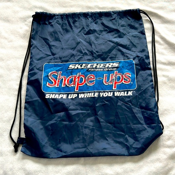 ⭐️ Skechers Shape up while you walk backpack /cinch bag blue drawstring - Picture 1 of 12